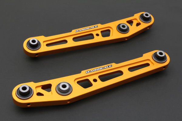 Hardrace Rear Lower Control Arm (Aluminium + Harden Rubber) 40 mm Shock Bushing gold - 92-95 Honda Civic