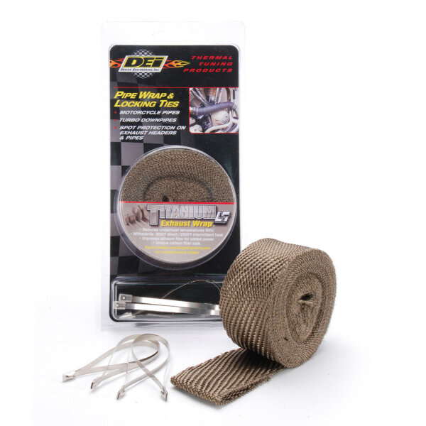 DEI Pipe Wrap & Locking Ties Kit - Titanium