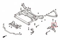 Hardrace Buchsen Querlenker (Aluminium) vorn unten (Hartgummi) - Infiniti G37 / 08+ Nissan 370Z