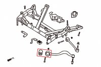 Hardrace Buchsen Querlenker vorn unten (Hartgummi) - BMW 5er Serie E39 (6 Zylinder oder kleiner)