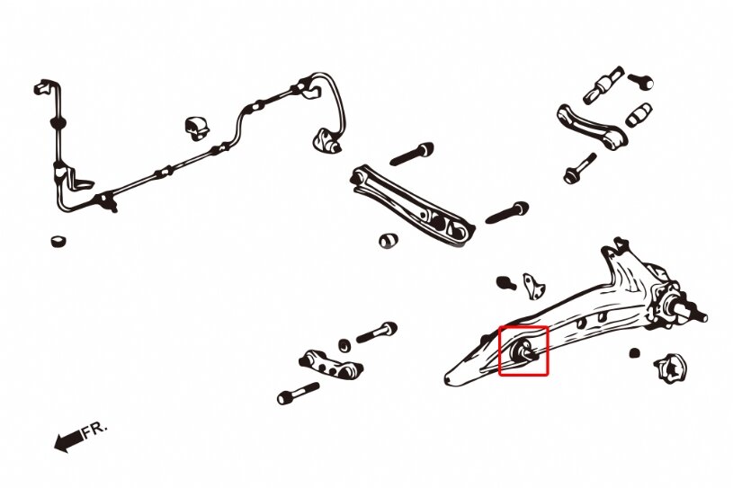 Hardrace Rear Trailing Arm Bushings (Harden Rubber) 9701 Honda CRV
