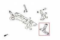 Hardrace Front Lower Control Arm (Harden Rubber) incl. Roll-Center-Adjuster - 08-17 Ford Fiesta MK7 / 07-14 Mazda 2 DE