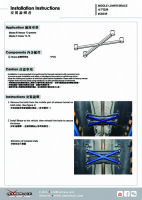 Hardrace Middle Lower Bar 4-Point - 14+ Mazda 3 BM/BY / 14+ Mazda 6 GJ