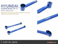 Hardrace Rear Lower Bar 2-Point - 16+ Hyundai Elantra 1.6T Sport