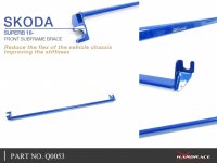 Hardrace Front Subframe Brace 2-Point - 16+ Skoda Superb B8 3V