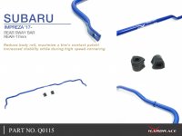 Hardrace Rear Sway Bar 17 mm - 17+ Subaru Impreza GK/GT