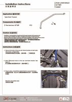 Hardrace Rear Lower Bar 2-Point - 15+ Toyota Sienta NHP170