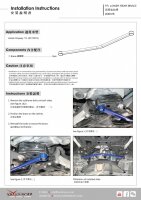 Hardrace Front Lower Bar 2-Point - 13+ Honda Odyssey JDM RC1/2