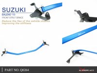 Hardrace Front Upper Strut Bar 2-Point - 15+ Suzuki Baleno