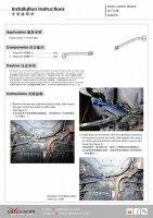 Hardrace Rear Lower Bar 2x 2-Point - 13-17 Toyota Camry XV50