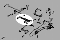 Hardrace Querlenker (Aluminium) hinten unten (Hartgummi)...