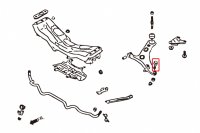 Hardrace Front Roll-Center-Adjuster - 97-18 Subaru Forester SF/SG/SH/SJ / 92+ Subaru Impreza WRX/STI GC/GD/GE/GF/GG/GJ/GM/GR/GP/VA / 95-08 Subaru Legacy BD/BE/BG/BH//BK/BL/BP/BT / 14+ Subaru Levorg / 12+ Subaru XV