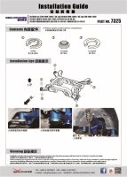 Hardrace Rear Subframe Anti-Vibration Inserts - 98-05 Lexus GS JZS160 / 99-05 Lexus IS XE10 / 01-10 Lexus SC Z40 / 98-05 Toyota Altezza SXE 10 / 97-04 Toyota Aristo JZS16 / 99-07 Toyota Crown JZS/UZS 17#