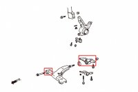 Hardrace Front Lower Arm Bushings Set (Harden Rubber) - 91-02 Toyota Altis/Auris/Corolla E100