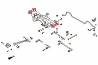 Hardrace Buchsen Hilfsrahmen hinten (Hartgummi) - 97-02 Subaru Forester SF / 92-00 Subaru Impreza GC/GF/GM / 95-98 Subaru Legacy BD/BG/BK