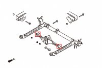 Hardrace Rear Lateral Link Bushings (Harden Rubber) - 00-06 Nissan Sentra / Sylphy B15