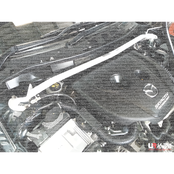 Ultra Racing Front Upper Strut Bar 2-Point - 14+ Mazda 2 (DJ) 1.5(D) (Hatchback/Sedan) (RHD Model)