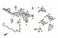 Hardrace Bushings Subframe Differential (Harden Rubber) - Infiniti FX35 (S50) / Infiniti G35 (V35) / 02-08 Nissan 350Z