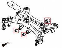 Hardrace Rear Differential Mount Bushings (Harden Rubber) - BMW 3 Series E9x (w/o M-Series)