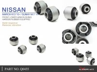 Hardrace Front Lower Arm Bushings (Harden Rubber) - 10+ Nissan March/Micra K13