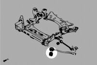 Hardrace Buchsen Querlenker vorn unten (Hartgummi) Vorderseite - 11-17 BMW X3 F25 / 14+ BMW X4 F26