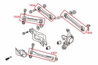 Hardrace Sturzversteller hinten (Uniball) - BMW 1er Serie F2x / 14+ BMW 2er Serie F22 / BMW 3er Serie F3x / BMW 4er Serie F3x