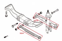 Hardrace Rear Lower Control Arm adjustable V1 (Harden Rubber) - 00-10 Alfa Romeo 147 / 97-07 Alfa Romeo 156 / 03-10 Alfa Romeo GT