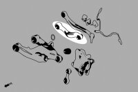 Hardrace Sturzversteller hinten (Hartgummi) - BMW 5er Serie F07/F10/F11 / BMW 6er Serie F12/F13 / BMW 7er Serie F01/F02 / 15-16 Rolls--Royce Dawn / 08-16 Rolls--Royce Ghost / 13-16 Rolls--Royce Wraith