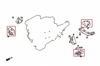 Hardrace Reinforced Engine and Transmission Mounts (Race Version) - 97-01 Infiniti Q45 Y33 / Nissan Silvia 240SX S13/S14/S15