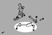 Hardrace Front Lower Control Arm (Harden Rubber) (Front Side) - 15+ Ford Mustang MK6 S550