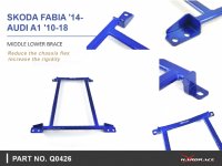 Hardrace Middle Lower Bar 4-Point - 10+ Audi A1 / 15+ Skoda Fabia