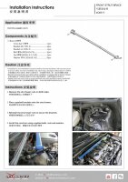 Hardrace Front Upper Strut Bar 2-Point - 17+ Toyota Camry XV70