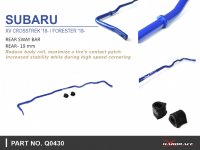 Hardrace Rear Sway Bar 19 mm - 18+ Subaru Forester SK / 17+ Subaru XV GT