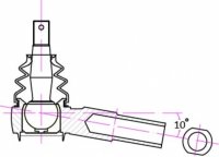 Hardrace Tie Rod End Set Roll-Center (Forged) - Nissan Silvia 240SX S13/S14/S15 (S13/S15 w/o HICAS)