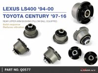 Hardrace Rear Upper Arm Bushings (Pillow Ball) - 95-00 Lexus LS XF20 / 97-16 Toyota Century