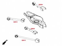 Hardrace Querlenker hinten oben verstellbar (Hartgummi) - 17+ Tesla Model 3