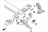 Hardrace Buchsen Querlenker vorn unten (Hartgummi) Vorderseite - 98+ VW Transporter T4/T5/T6