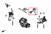 Hardrace verstärkter Motorhalter (hinten) Aluminium - 17+ Honda Civic Type-R FK8