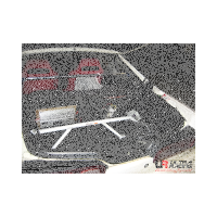 Ultra Racing Rear Upper Strut Bar 4-Point - 92-00 Honda Civic (2WD) / 94-01 Honda Integra (DC2) 1.8 (2WD)