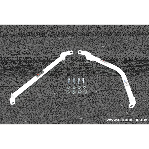 Ultra Racing Rear Lower Bar 2x 2-Point - 11-18 Hyundai Accent (RB) 1.6D (2WD) / 11-17 Kia Pride (UB) 1.6 GDI (2WD) / 11-17 Kia Rio (UB) 1.4 (2WD)