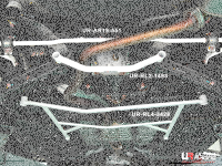 Ultra Racing Rear Lower Bar 2-Point - 08-18 Subaru Exiga...