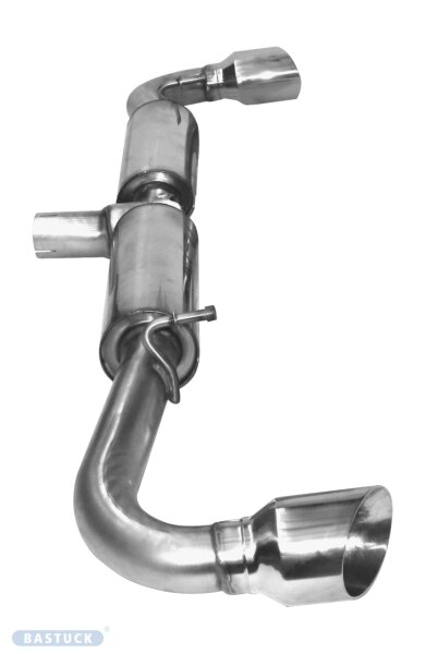 Tailpipe LH+RH 1x Ø 100 mm cut 30° w/o exhaust flap