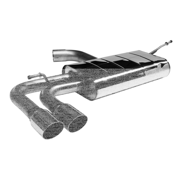 Double Tailpipe LH 2x Ø 76 mm 20° angled cut - 3-Door/ Sportback