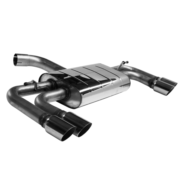 Double Tailpipe LH+RH 2x Ø 76 mm 20° angled cut - 3-Door/ Sportback