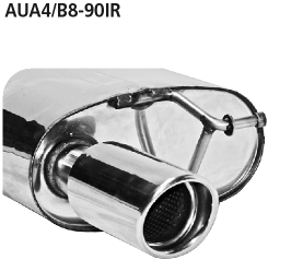 Single Tailpipe 1x Ø 90 mm with insert