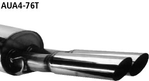 Doppel-Endrohr 2x Ø 76 mm