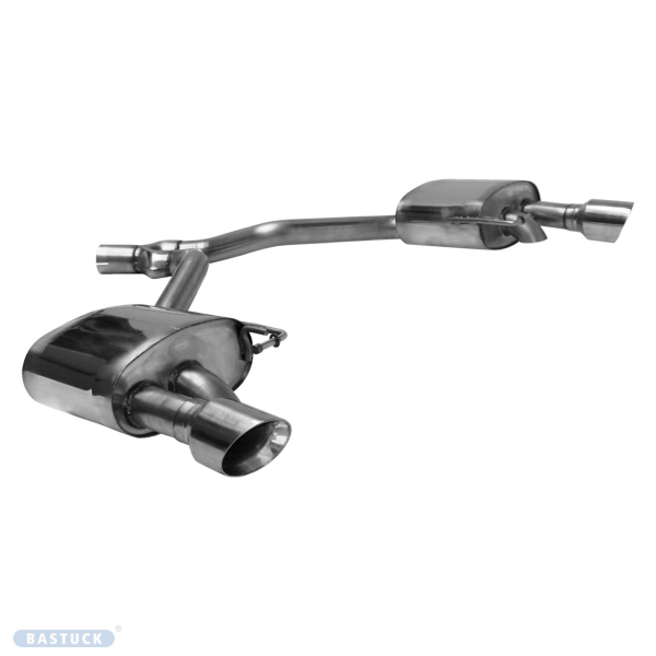 Single Tailpipe LH+RH 1x Ø 100 mm 30° angled cut w/o exhaust flap