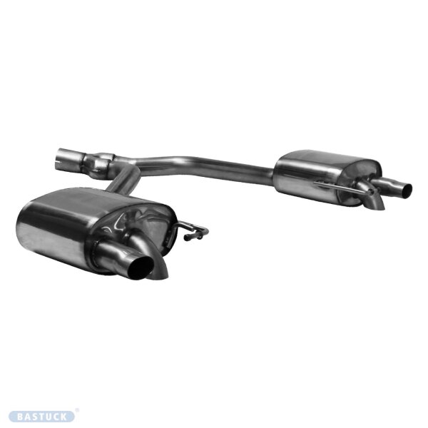 Doppel-Endrohr LH+RH 1x Ø 63 mm für Serienheckschürze ohne Abgasklappe