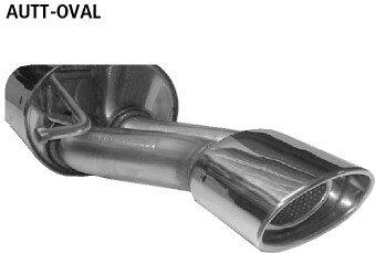 Single Tailpipe 1x oval 153 x 95 mm