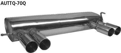 Double Tailpipe 2x Ø 70 mm